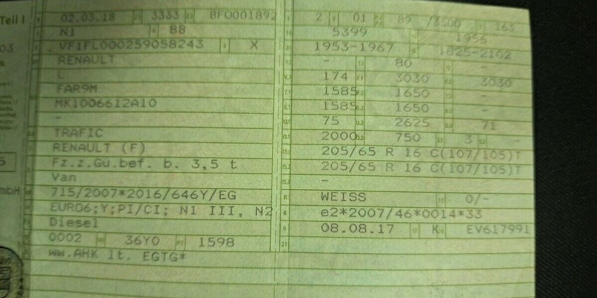 Renault Trafic L2H1 3 Sitze Standh. Regale EU6 GARANTIE 85.000 km 16.000 &euro; Erftstadt 50374