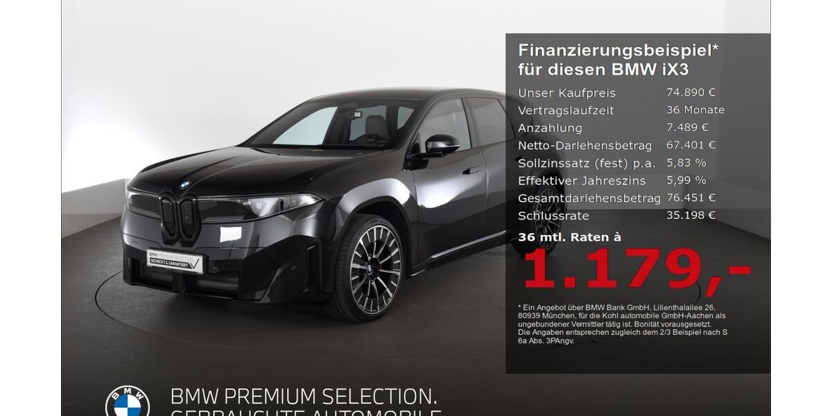 BMW iX3 3.026 km 74.890 &euro; Aachen 52078