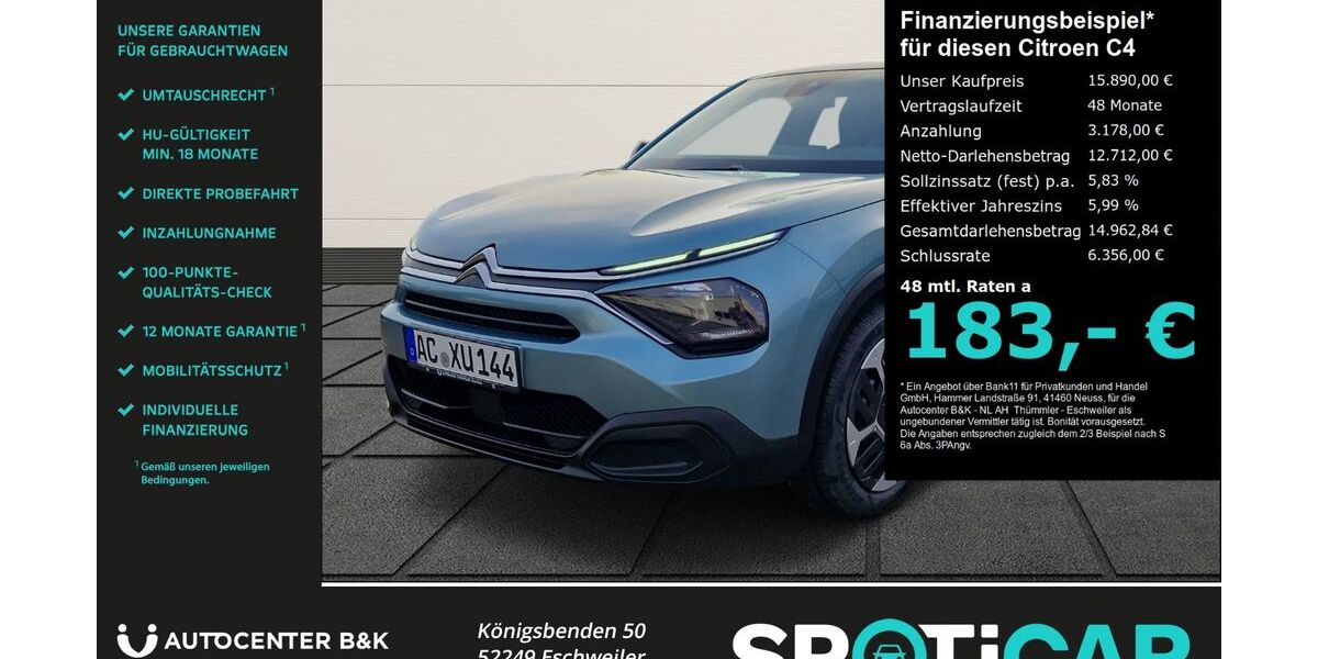 Citroen C4 19.500 km 15.890 &euro; Eschweiler 52249
