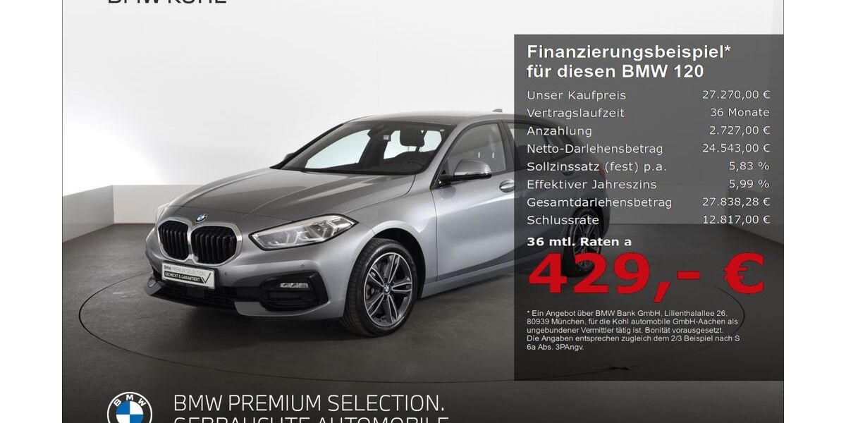 BMW 120 78.215 km 27.270 &euro; Aachen 52078