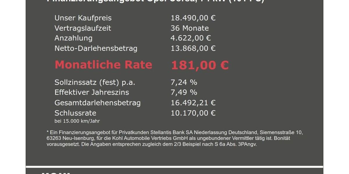 Opel Corsa 17.700 km 18.490 &euro; Aachen 52078