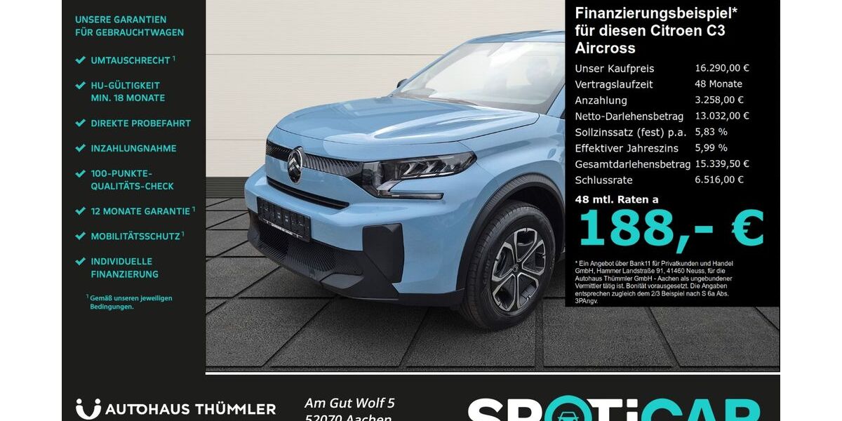 Citroen C3 Aircross 7.999 km 15.990 &euro; Aachen 52070