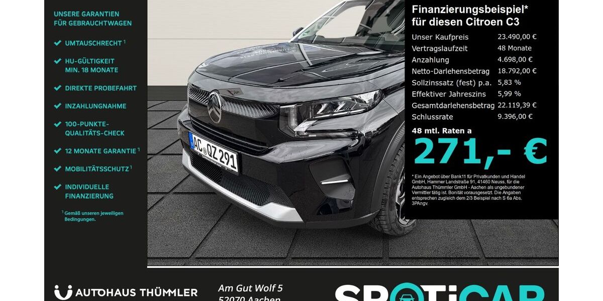 Citroen C3 5.000 km 23.490 &euro; Aachen 52070