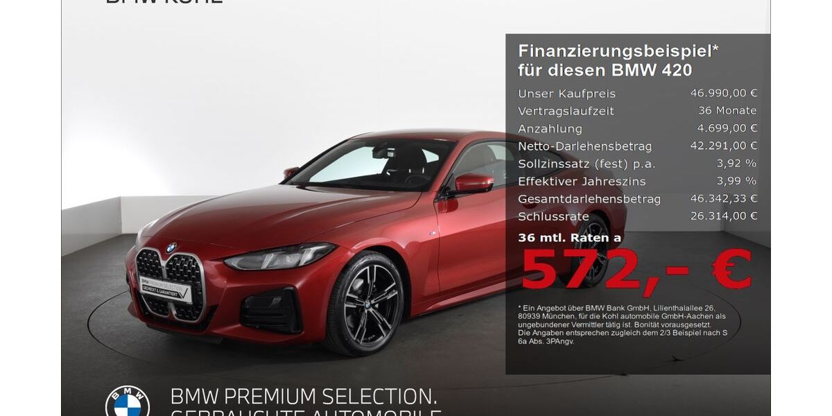 BMW 420 9.918 km 46.490 &euro; Aachen 52078