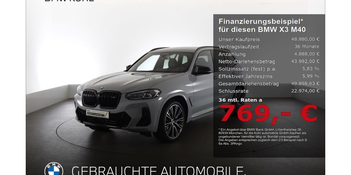 BMW X3 M40 60.139 km 48.880 &euro; Aachen 52078