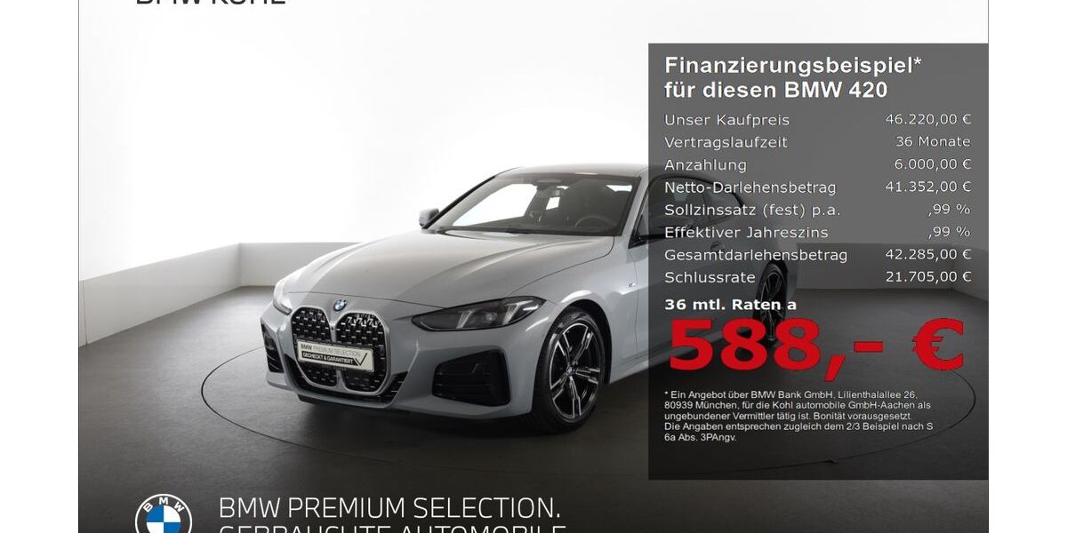 BMW 420 12.893 km 46.220 &euro; Aachen 52078