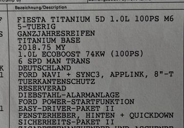 Ford Fiesta 18.800 km 11.600 &euro; Kerpen 50170