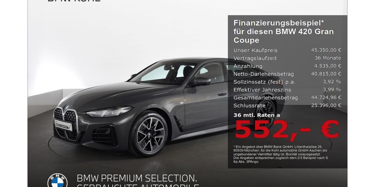 BMW 420 Gran Coupé 14.187 km 45.350 &euro; Aachen 52078