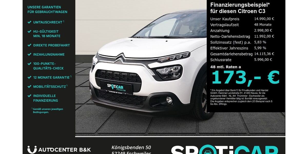 Citroen C3 17.300 km 14.990 &euro; Eschweiler 52249