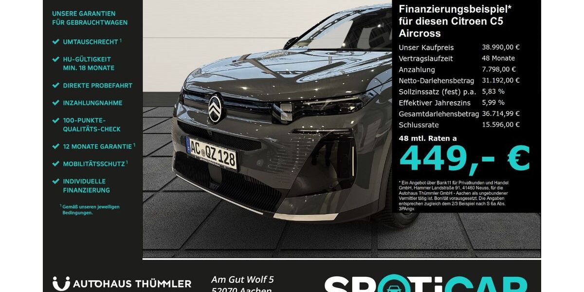 Citroen C5 Aircross 2.999 km 37.990 &euro; Aachen 52070