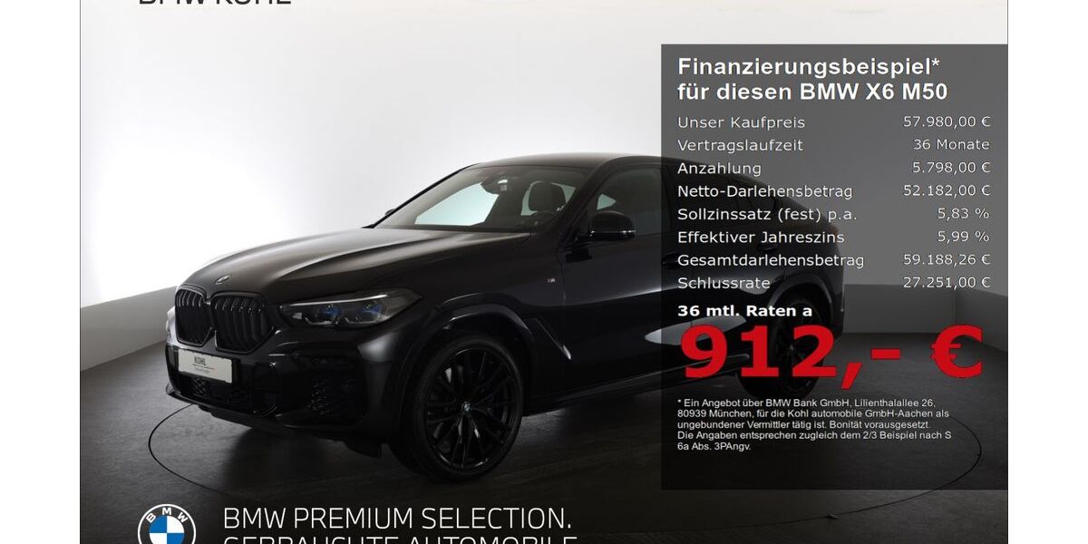 BMW X6 M50 60.249 km 57.980 &euro; Aachen 52078