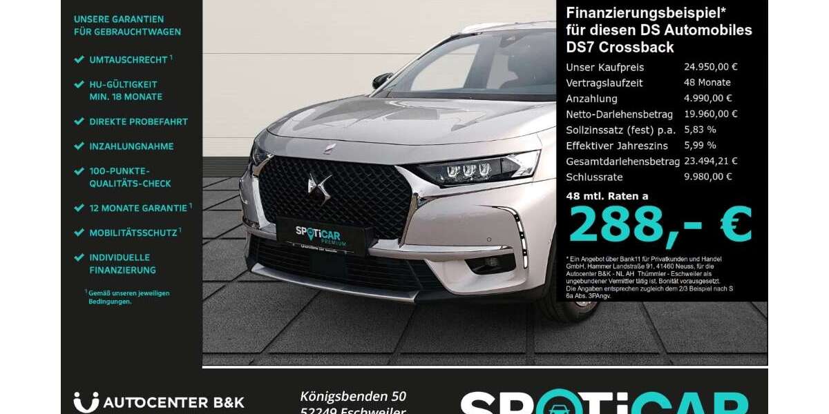 DS Automobiles DS 7 Crossback 69.400 km 24.950 &euro; Eschweiler 52249